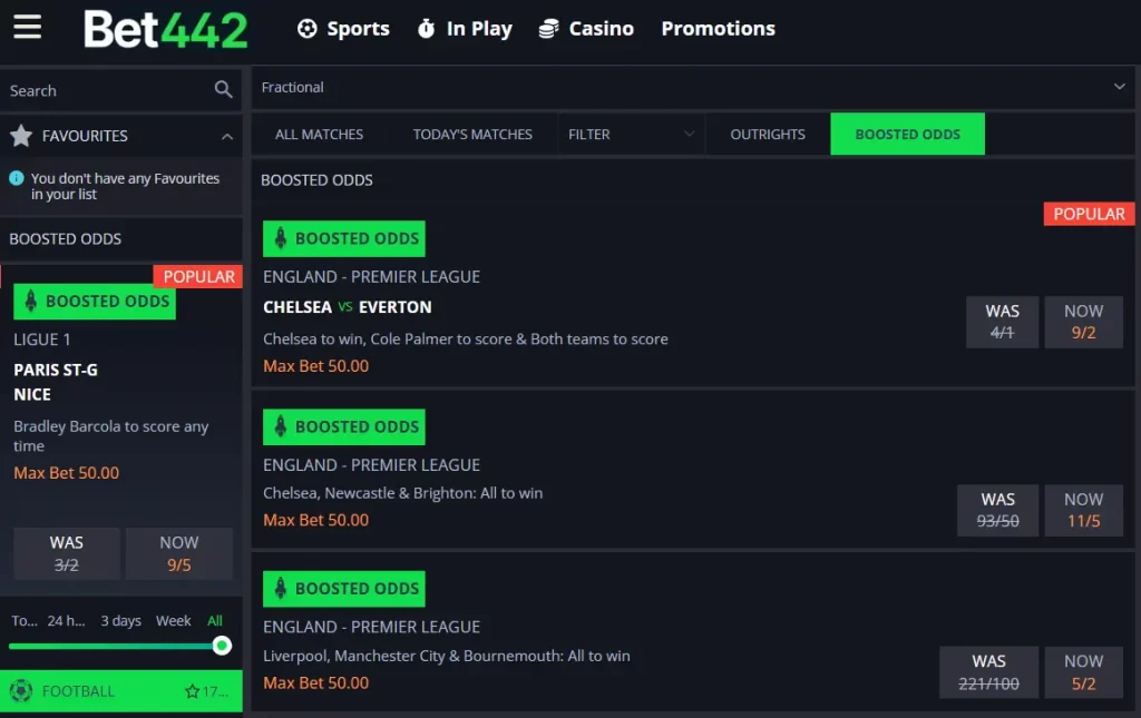 Bet442 football betting