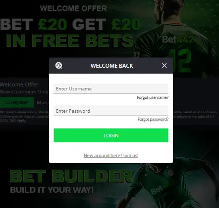 Bet442 login